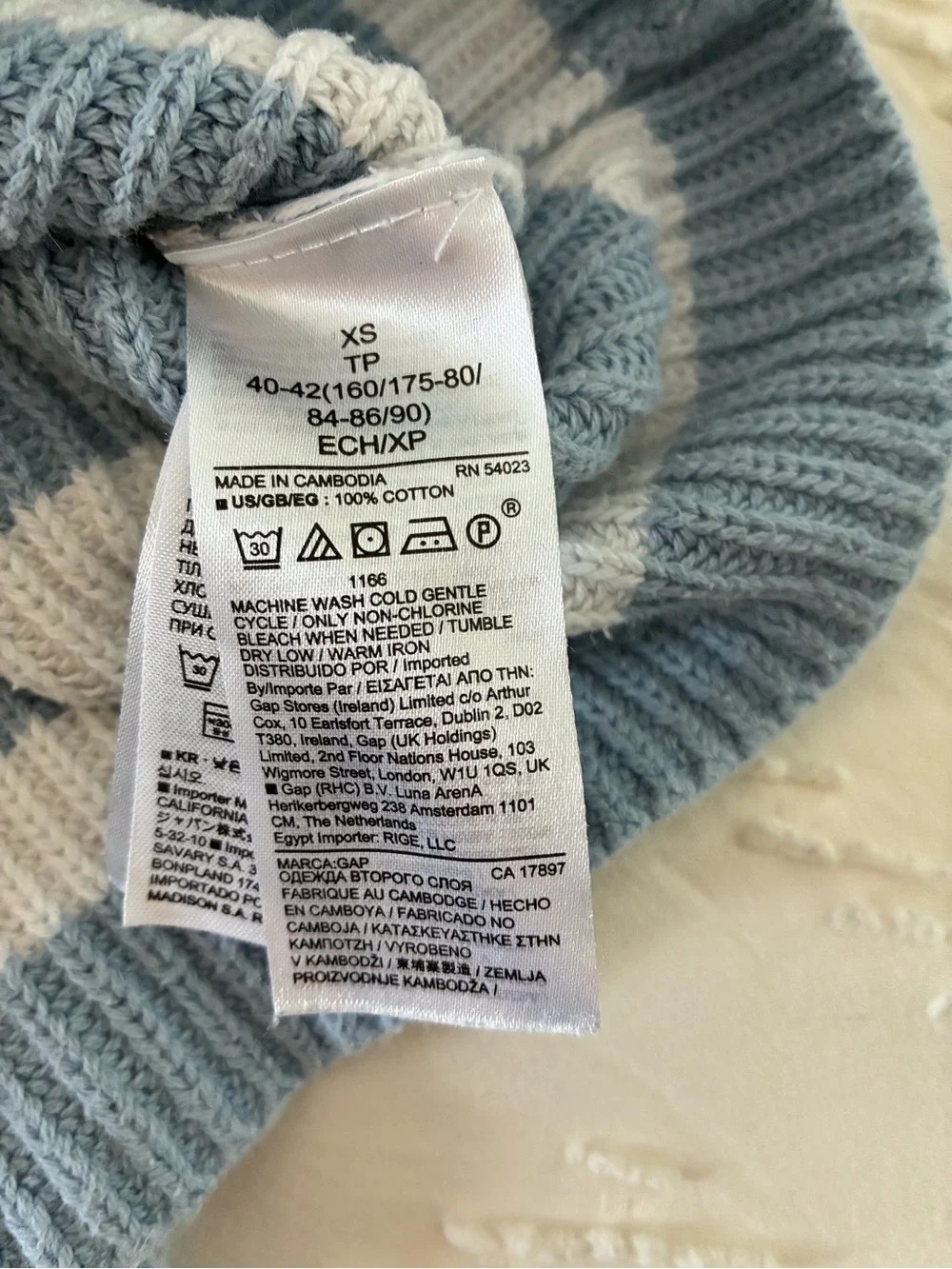 Gap coastal striped sweater women XS
